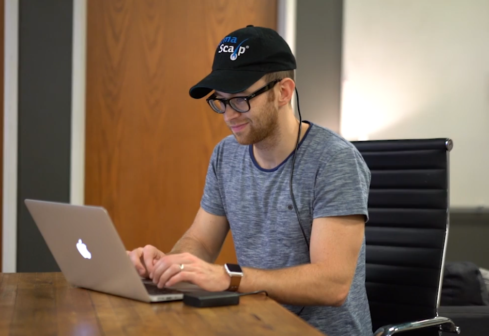 man desk